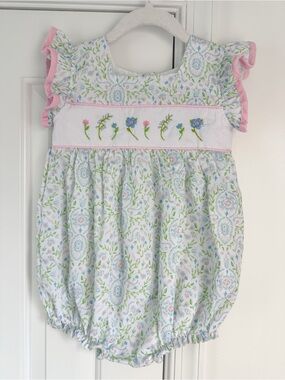 Smockingbird floral bubble 3T like new